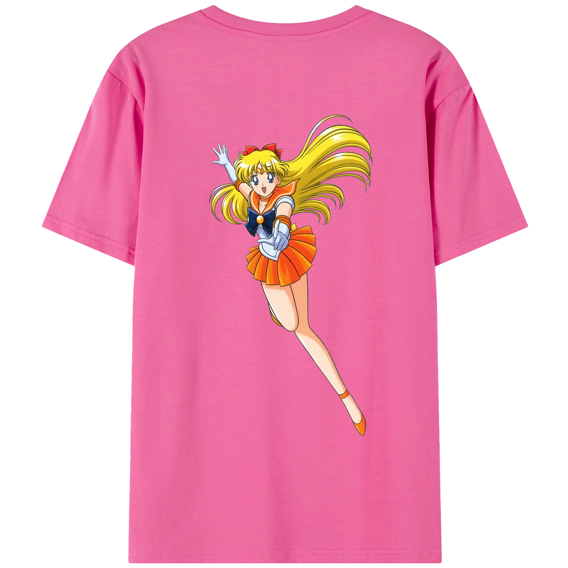 （画像用） 美少女戦士セーラームーン 愛野 美奈子 あいの みなこ Sailor Moon Aino Minako レディース半袖Tシャツ(バックプリント)